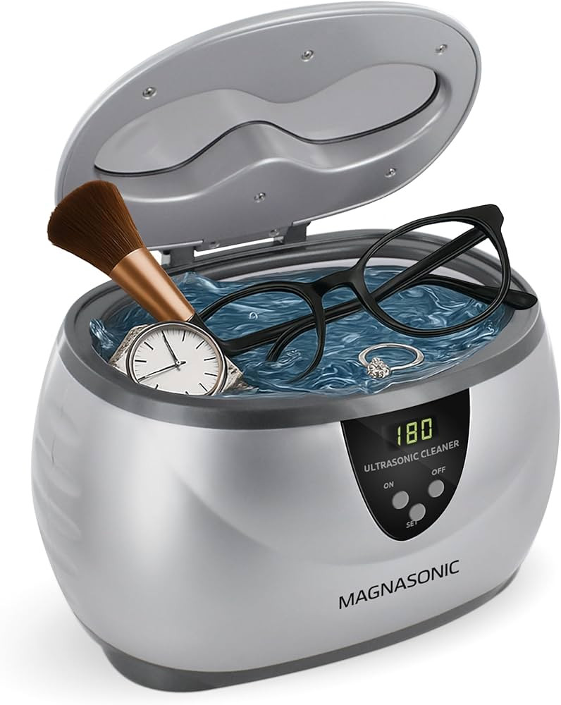 Magnasonic Ultrasonic Cleaner - 20oz Stainless Steel Tank, Digital Timer, 5 Cleaning Modes, Ultra... | Amazon (US)