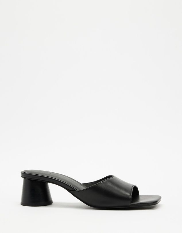 Leather Block Heel Mules | THE ICONIC (AU & NZ)
