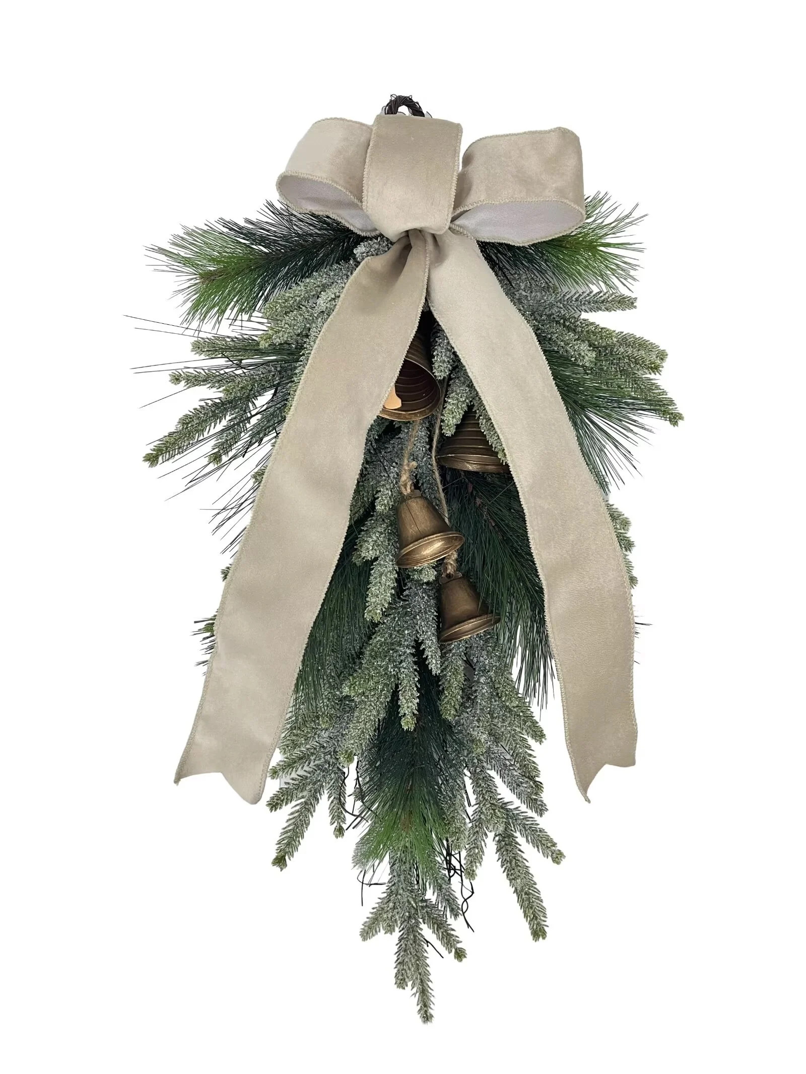 Christmas Bells with Bow Hanging Decor, 28 in, by Holiday Time - Walmart.com | Walmart (US)