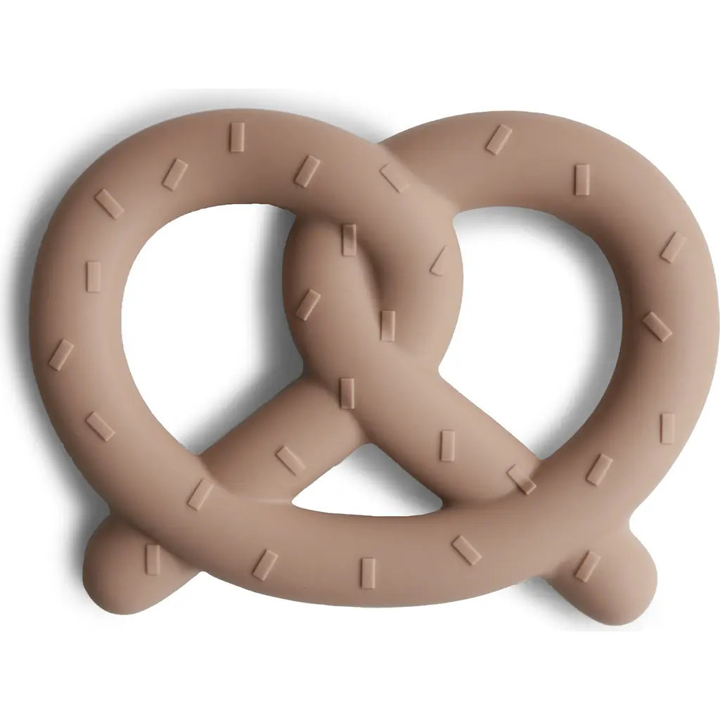 Mushie Pretzel Silicone Teether in Natural at Nordstrom | Nordstrom