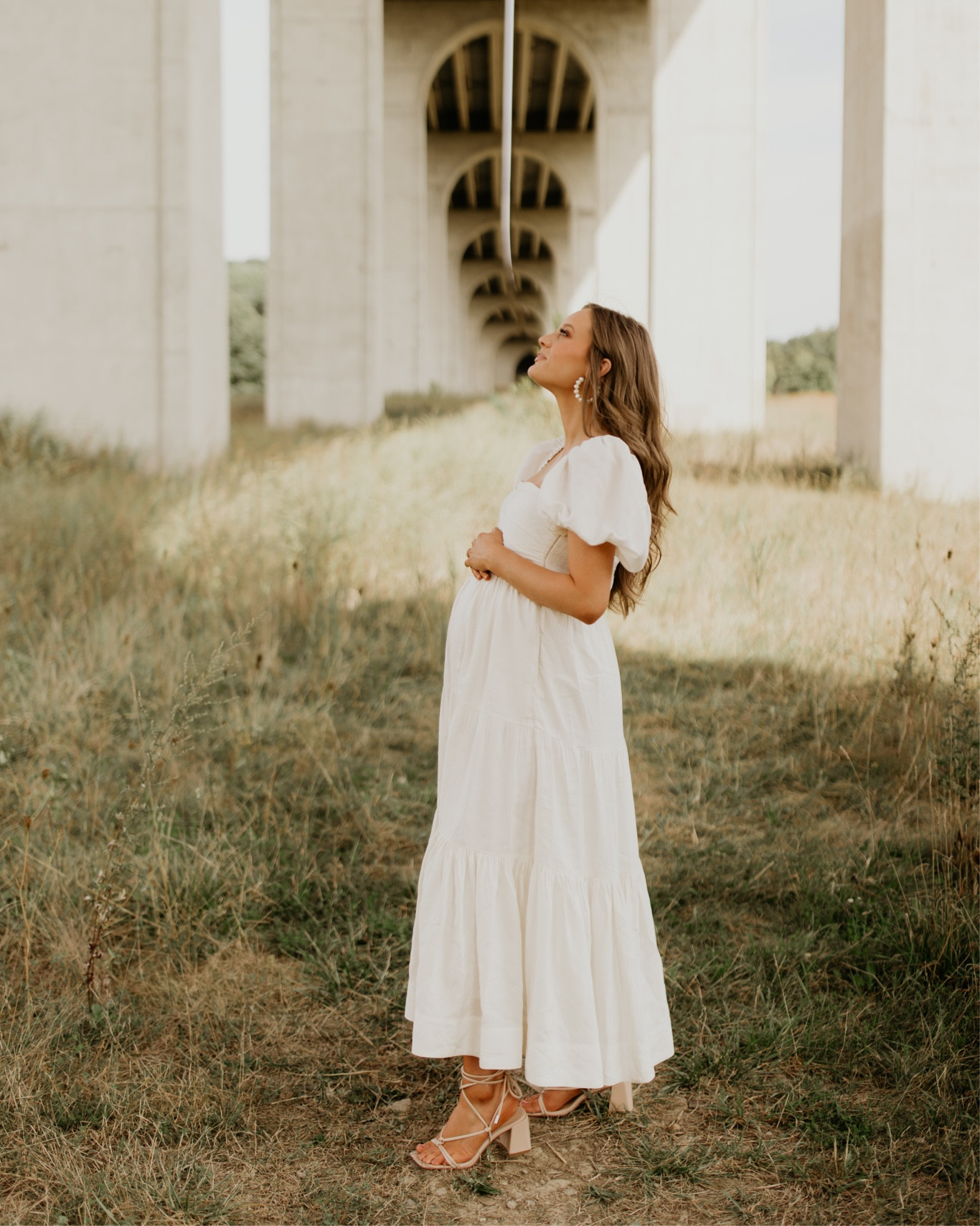 Maternity photo dress in a M, and Amazon lace up heels 

#LTKshoecrush #LTKSeasonal #LTKbump