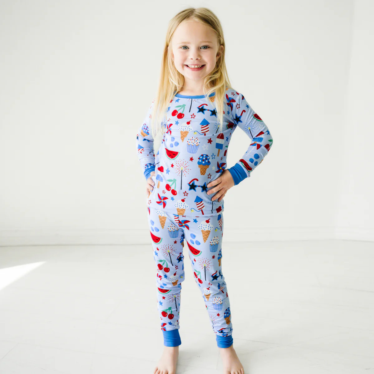 Stars, Stripes & Sweets Two-Piece Pajama Set | Little Sleepies