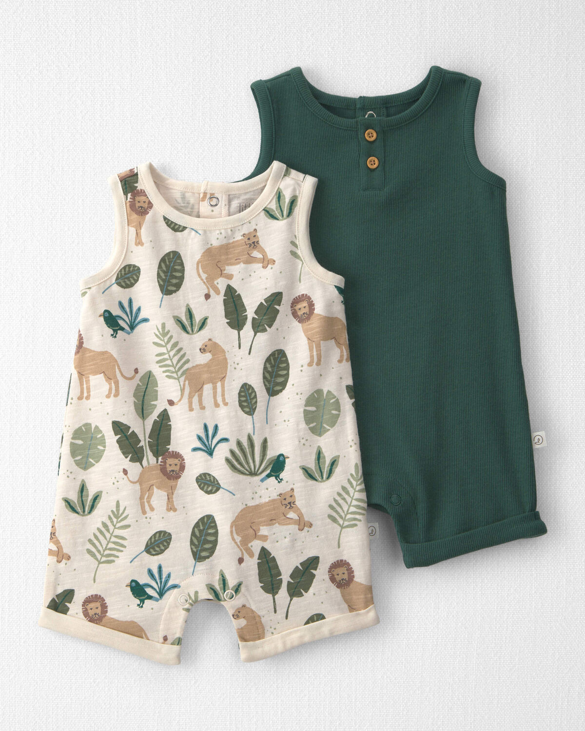 Baby Boy 2-Pack Organic Cotton Rompers in Jungle - Little Planet | Carter's | Carter's Inc