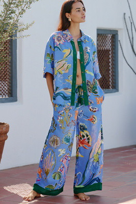 Celandine x Sarah Gordon Linen Blend Wide-Leg Pants | Anthropologie (US)