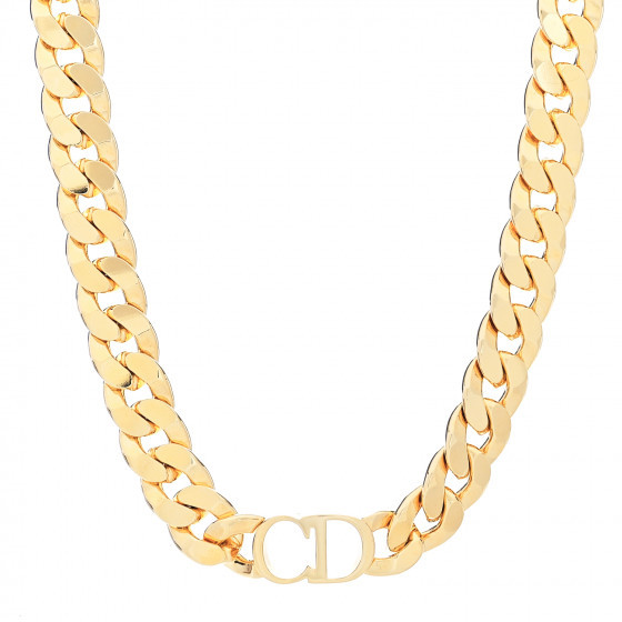 CHRISTIAN DIOR Metal Danseuse Etoile Chain Choker Necklace Gold | FASHIONPHILE | FASHIONPHILE (US)