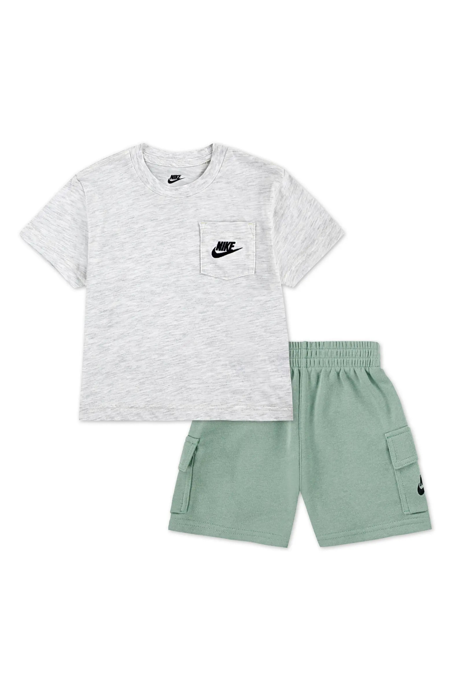 Kids' Slub Pocket T-Shirt & French Terry Cargo Shorts Set | Nordstrom