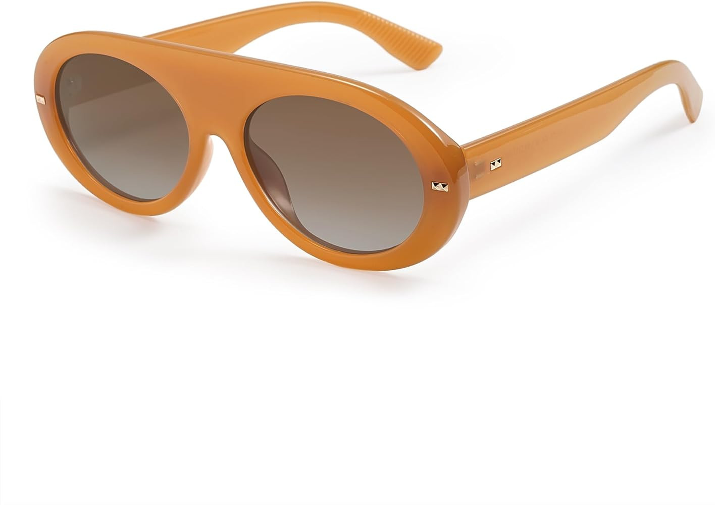 SOJOS Trendy Flat Top Polarized Sunglasses for Women Men Retro Chunky Frame Oval Lens Sun Glasses... | Amazon (US)