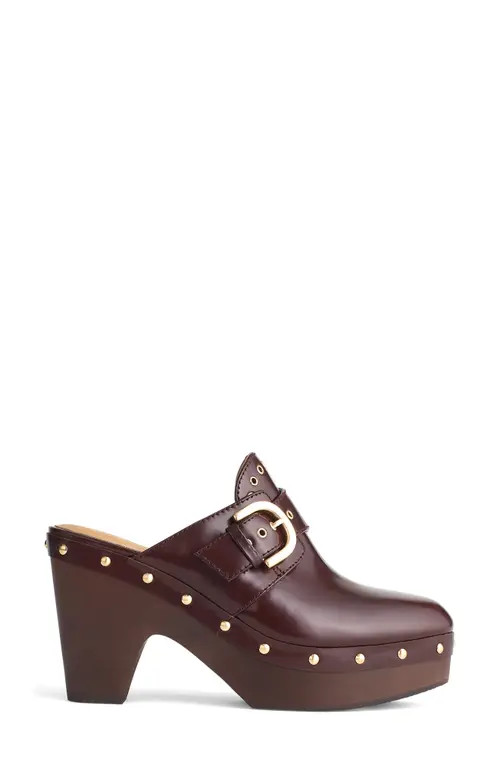 Madewell The Wes Buckle Strap Clog in Stained Rosewood at Nordstrom, Size 5.5 | Nordstrom