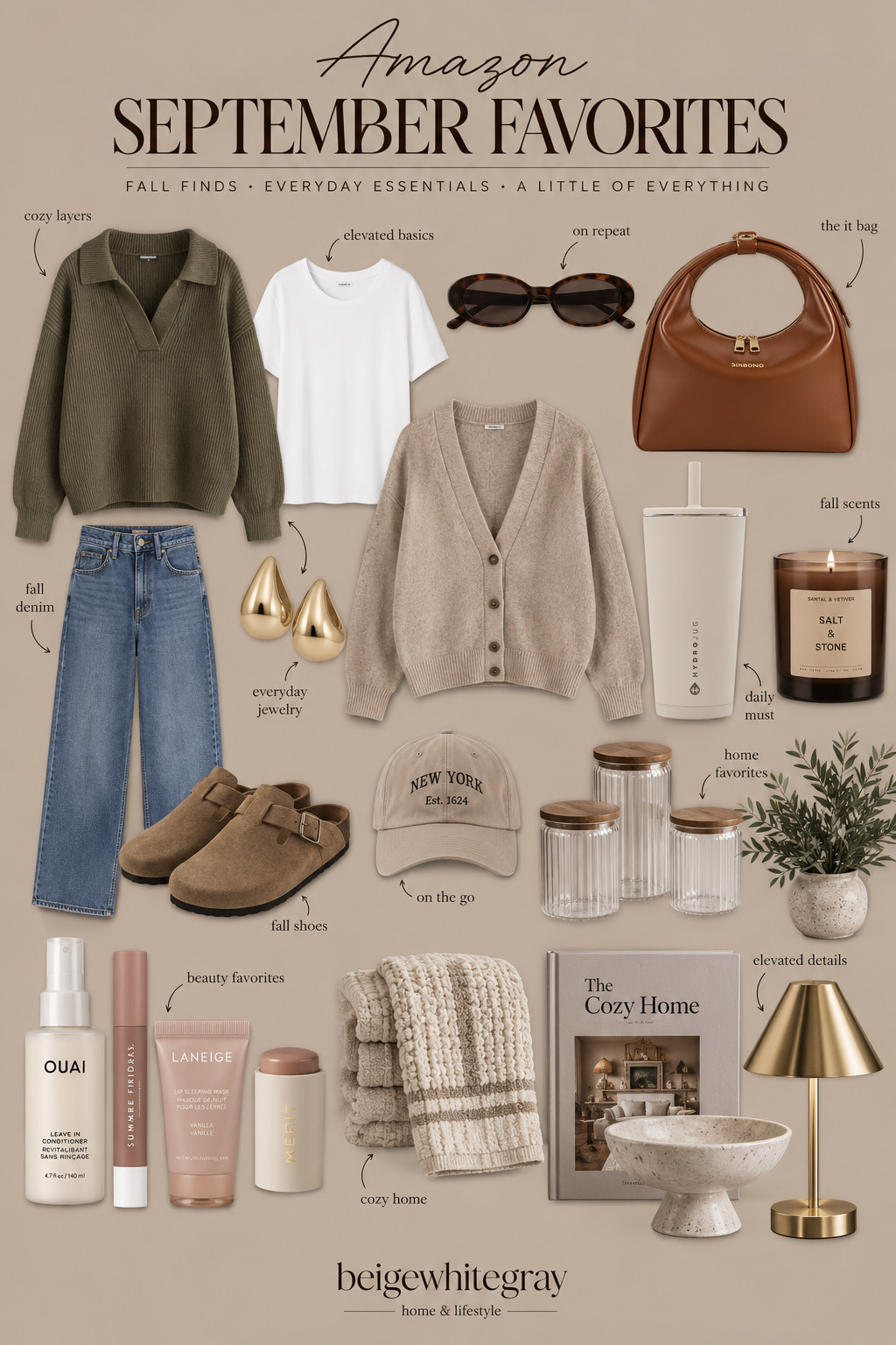 Amazon September Favorites: fall fashion, beauty picks, cozy home essentials. #AmazonFinds #FallStyle