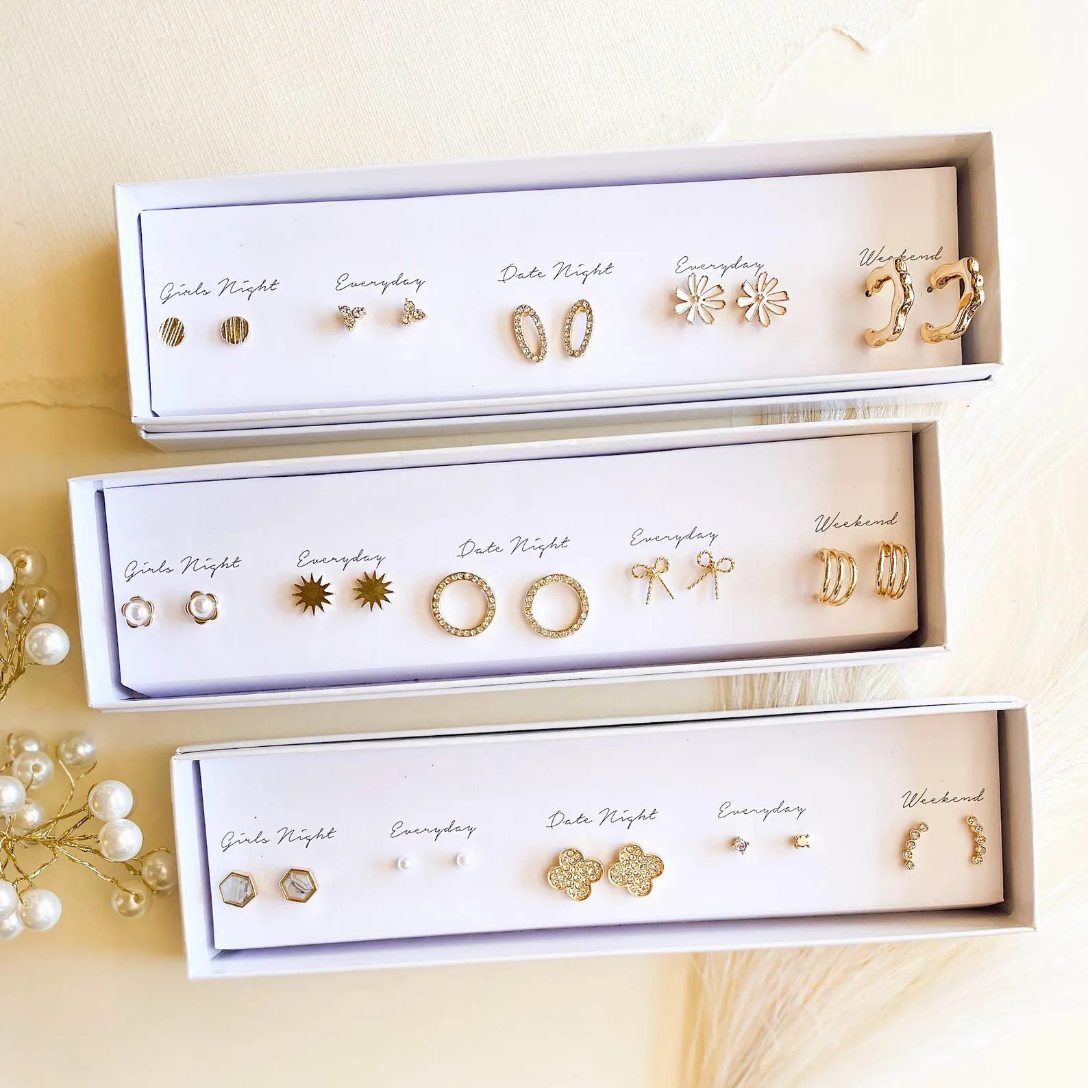 Boxed Stud Earring Set | Dainty Earrings | Christmas Gift Ready - Etsy | Etsy (US)
