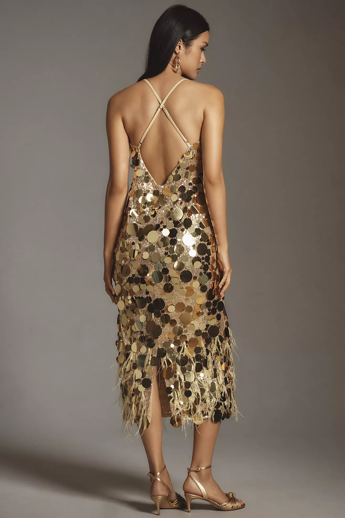 Walter Baker Adriana Sequin Midi Dress | Anthropologie (US)