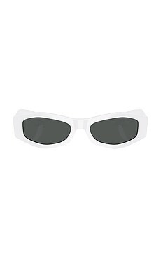 VERSACE Rectangle Sunglasses in White from Revolve.com | Revolve Clothing (Global)