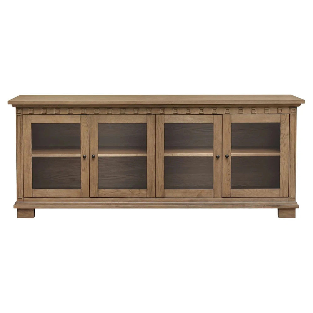Lillia Updated Traditional Brown Wood Sideboard | Kathy Kuo Home