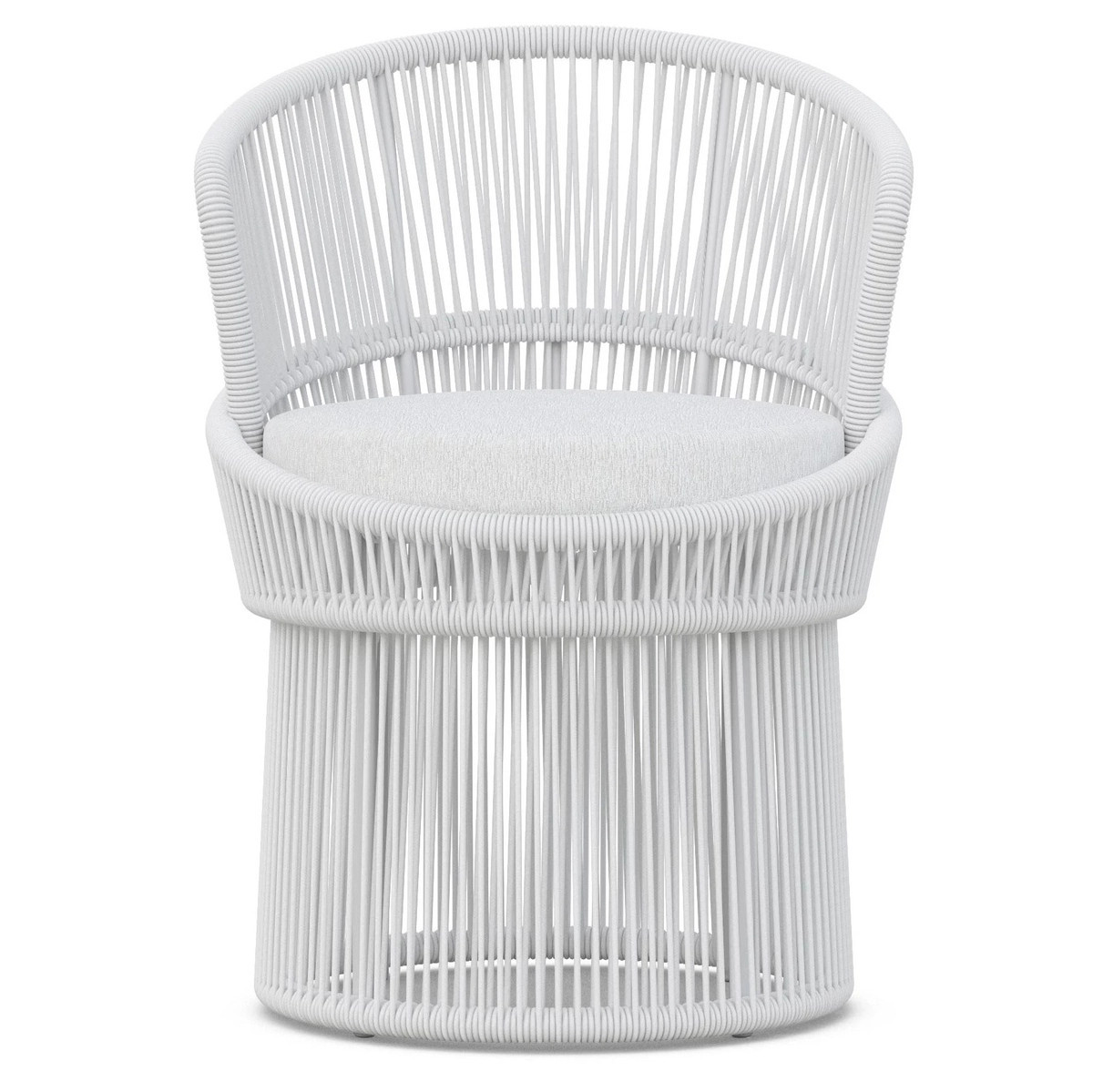 Shoreline White Outdoor Swivel Dining Chair | Annie Selke