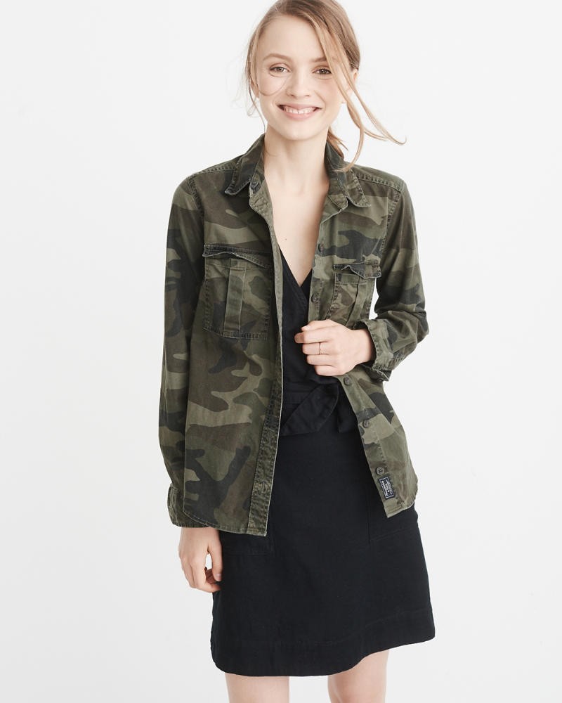 Twill Military Shirt | Abercrombie & Fitch US & UK