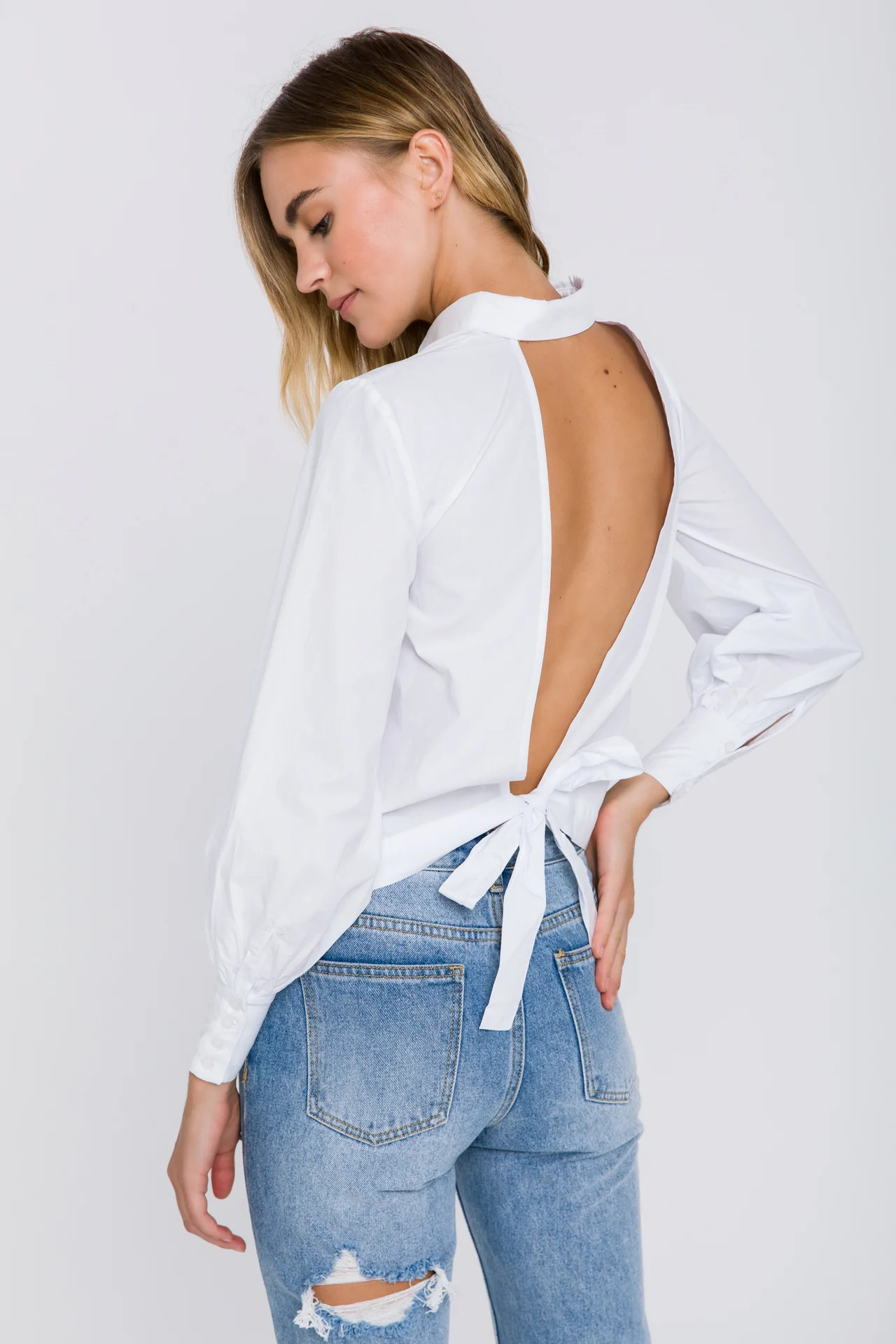 Backless Long Sleeve Shirt | OBJECTRARE