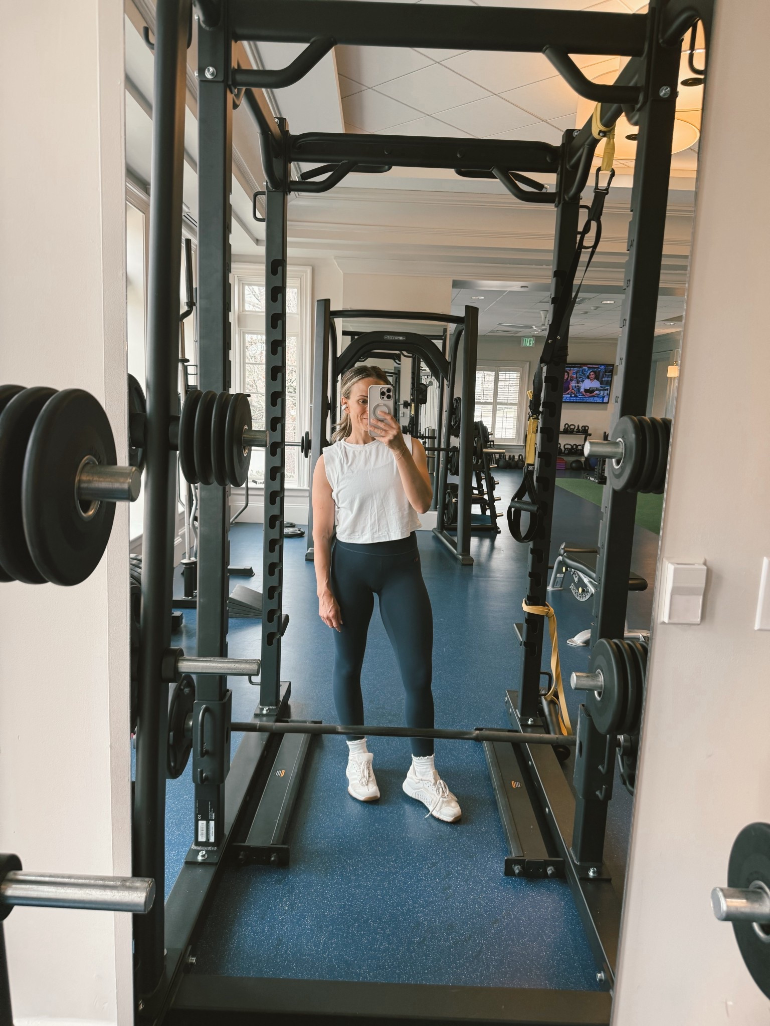 The most flattering leggings. Size up if you’re on the fence. I love these shoes for heavy lifting too and the Quince sports bra is so good I immediately bought 3 more 

#LTKOver40 #LTKfitnessgoals #LTKActive