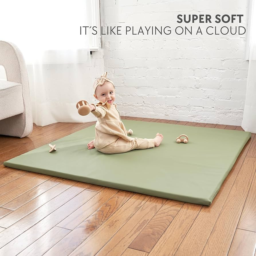 Stylish Padded Baby Play Mat for Your Boy or Girl - Extra Thick & Super Soft Vegan Leather Floor ... | Amazon (US)