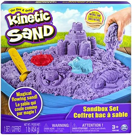 Kinetic Sand, Sandbox Playset with 1lb of Purple and 3 Molds, for Ages 3 and up | Amazon (US)