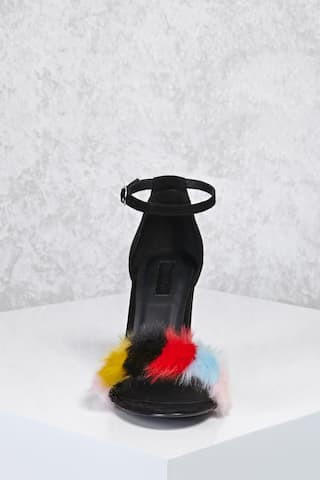 Faux Fur Ankle-Strap Heels | Forever 21 (US)