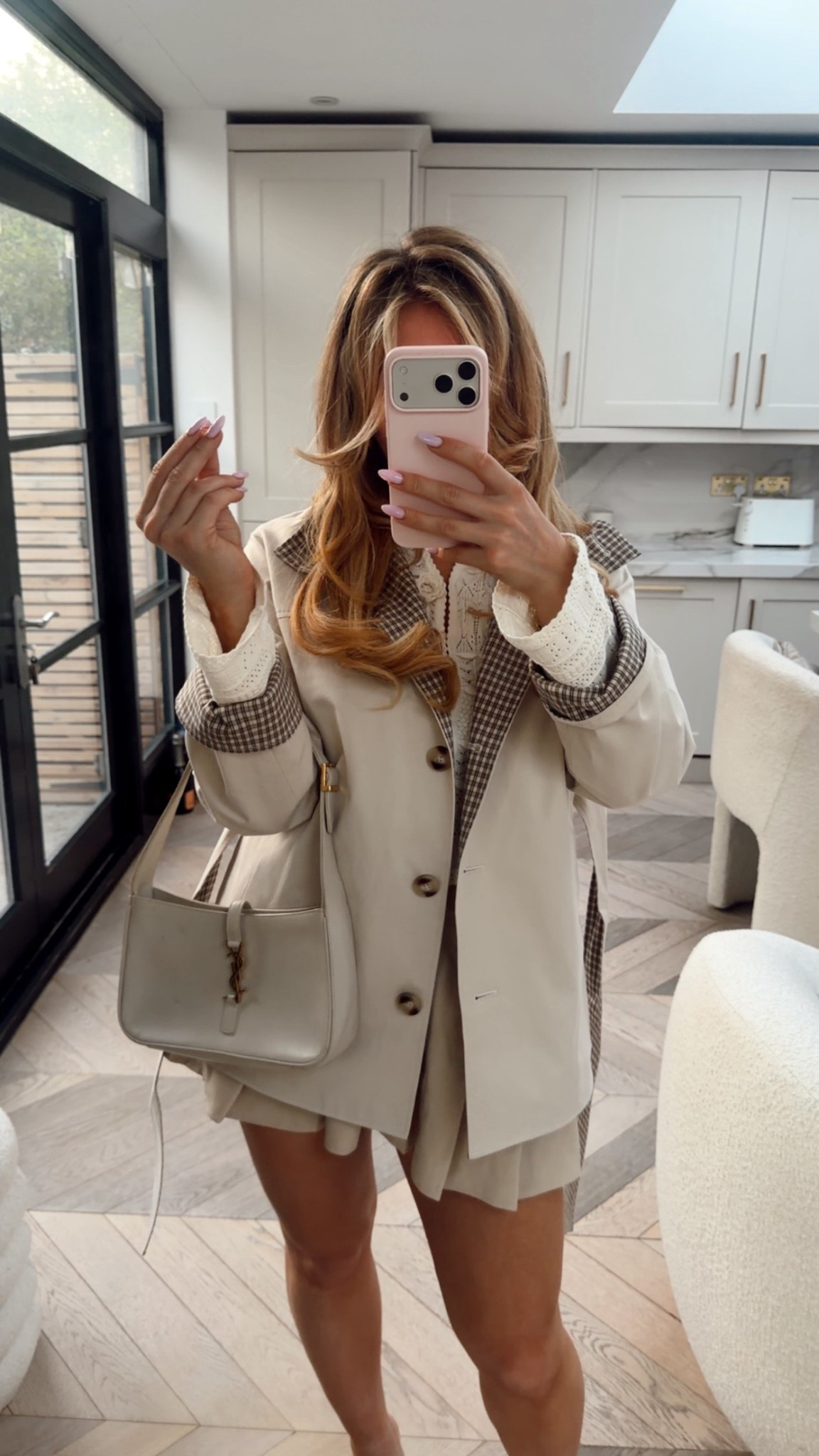 Trench coat - spring outfit ideas - fabrique coat - fabrique jacket - spring coat - spring trench - trenchcoat- Saint Laurent bag - ysl bag - 5 a 7 bag - ysl hobo bag 

#LTKbag #LTKsummer #LTKluxury