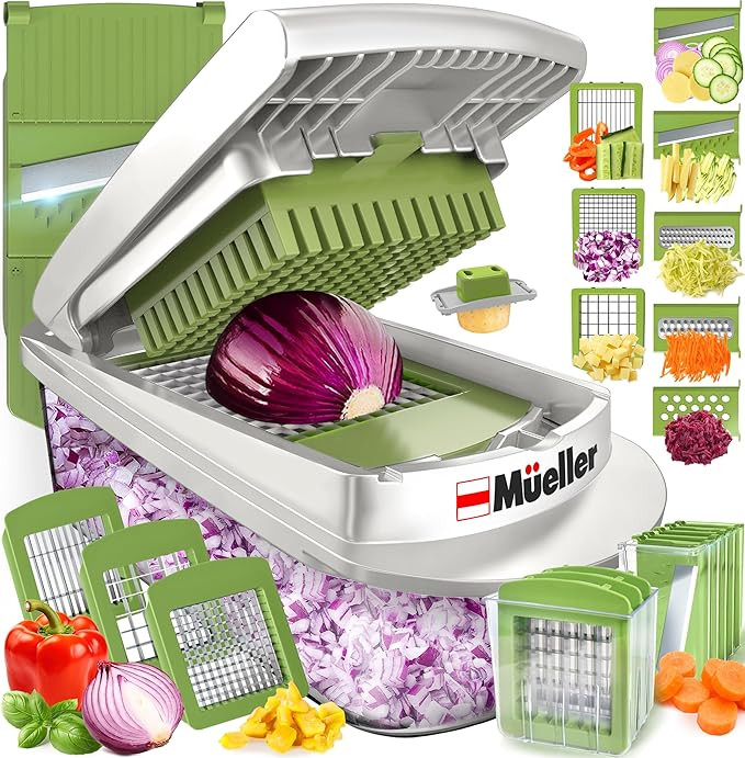 Mueller Pro-Series 10-in-1, 8 Blade Vegetable Chopper, Onion Mincer, Cutter, Dicer, Egg Slicer wi... | Amazon (US)