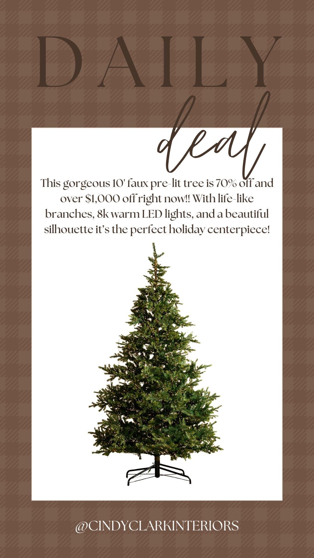 This gorgeous 10' faux pre-lit tree is 70% off and over $1,000 off right now!! With life-like branches, 8k warm LED lights, and a beautiful silhouette it’s the perfect holiday centerpiece!

#LTKHoliday #LTKSaleAlert