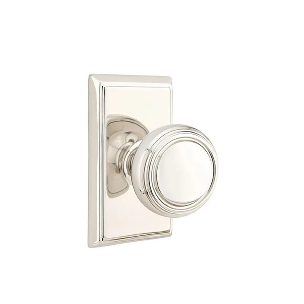 Emtek Passage Knobset w/ Rectangular Rosette and Norwich Knob | Wayfair North America