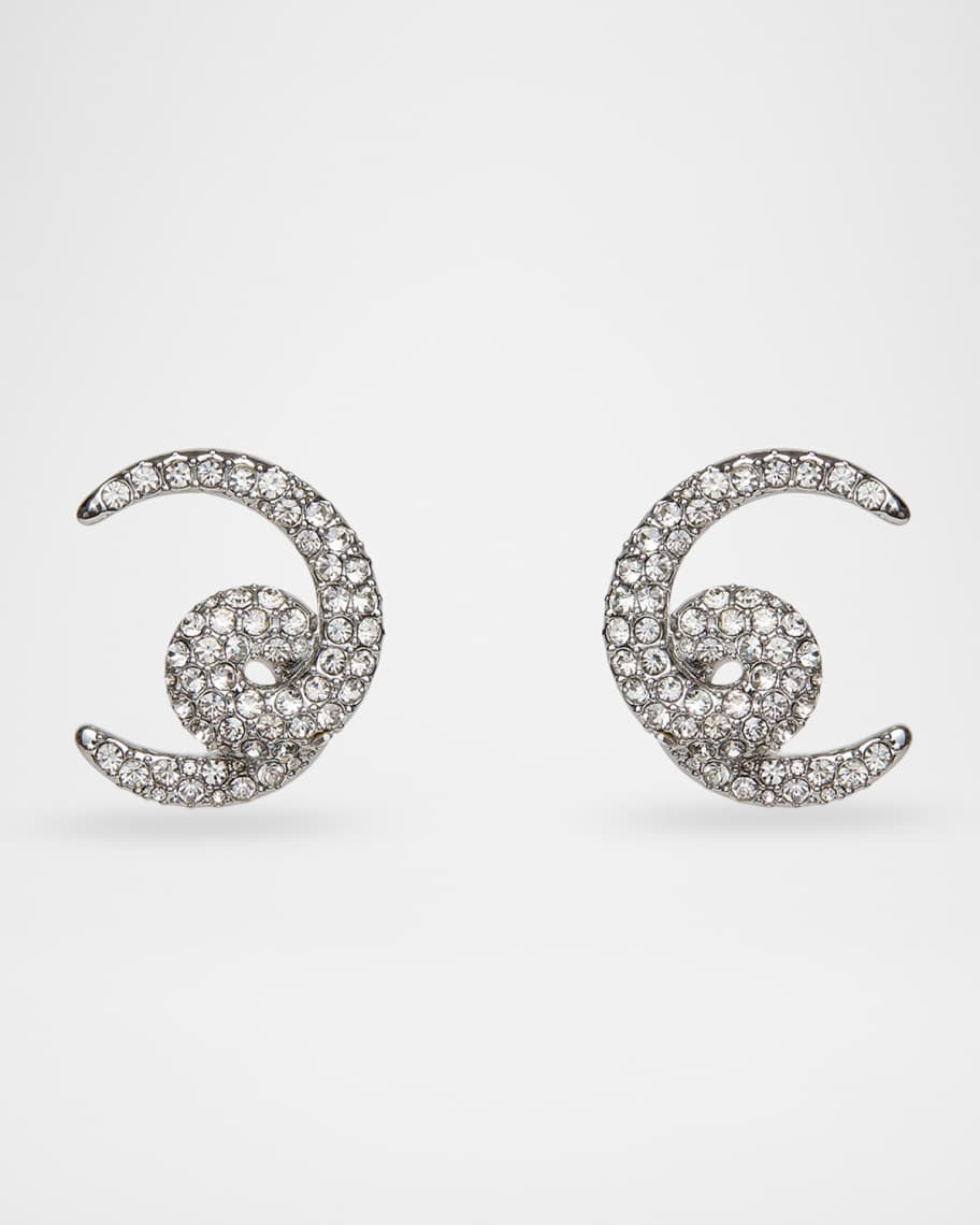 Crystal Loop-De-Loop Pave Earrings | Neiman Marcus
