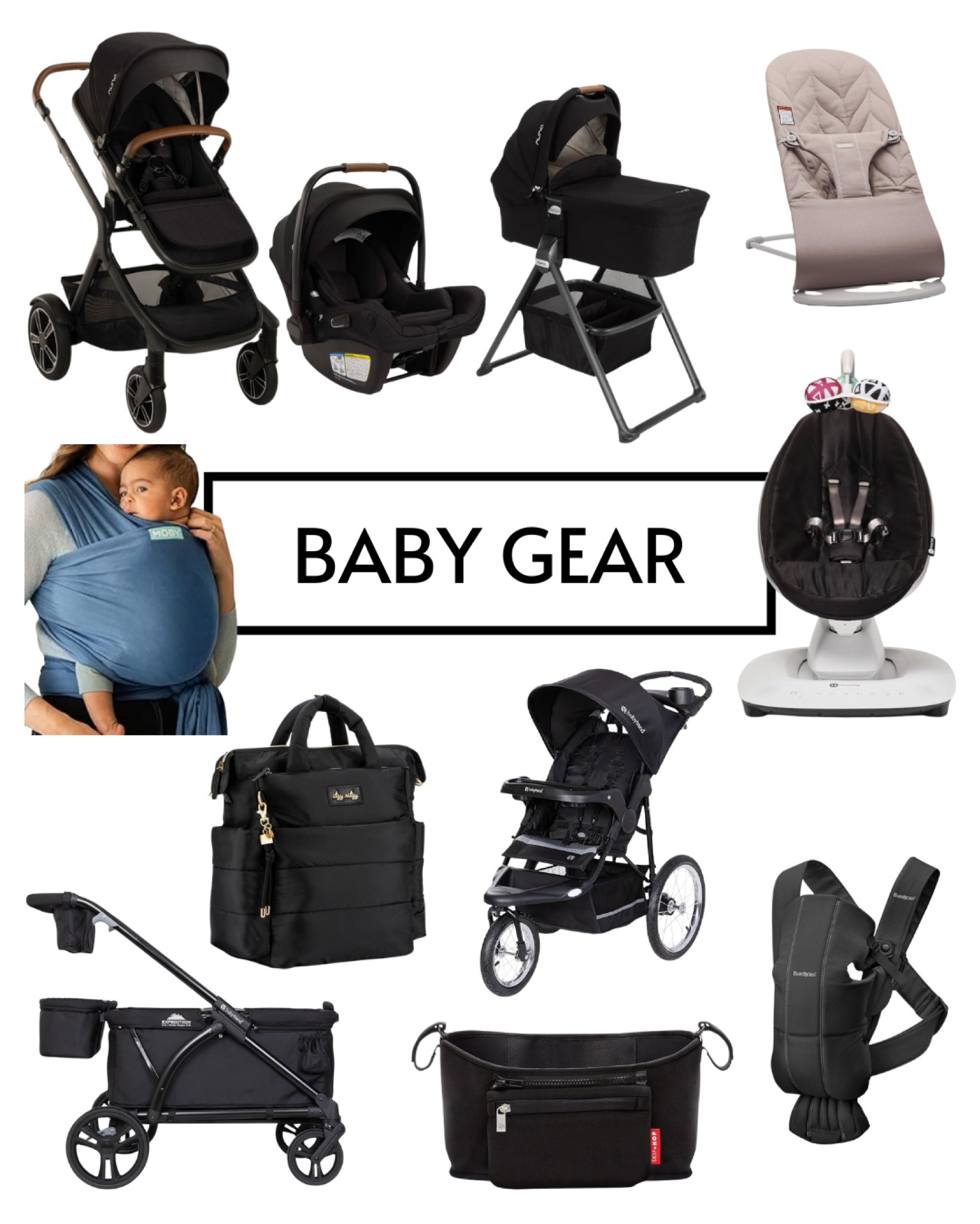 My favorite baby gear!
The Nuna travel system is so beautiful! 😍
Baby bouncer and swing for at home, baby carriers for out and about and at-home comfort for baby, stroller wagon, jogging stroller, stroller organizer, and of course, theee diaper bag. 
#LTKBaby #LTKMom
