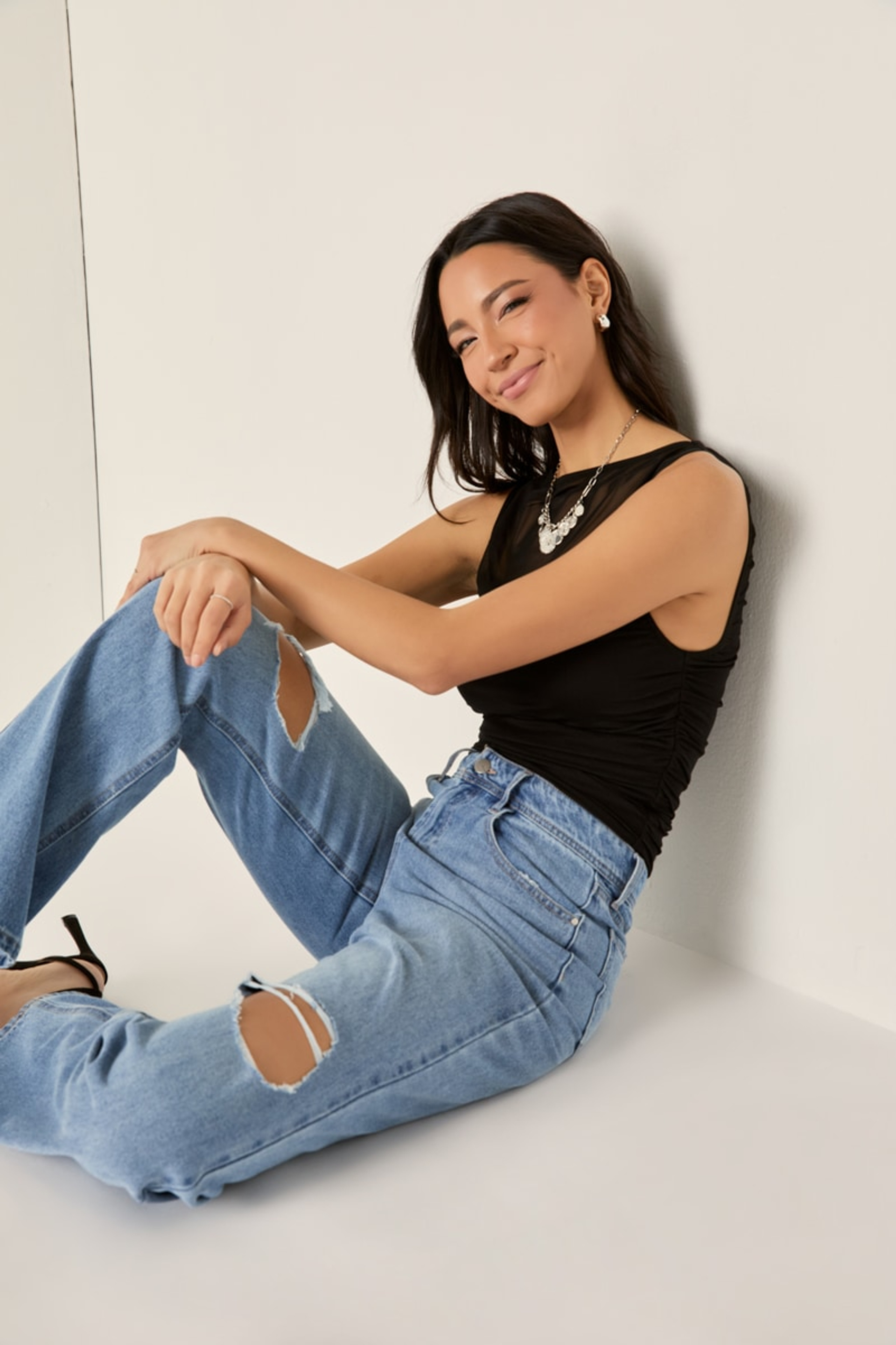 Greta Sleeveless Mesh Bodysuit | Francesca's