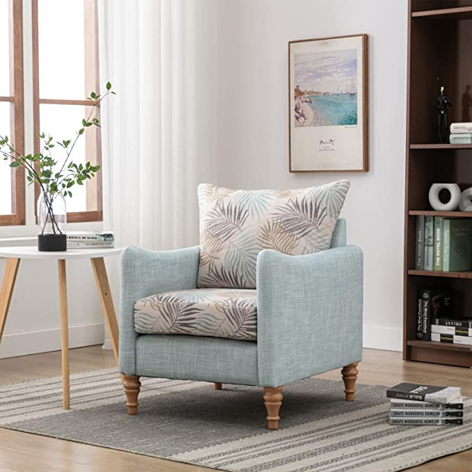 OKAKOPA Rural Nordic Accent Chair Lounge Chair, Removable for Cleaning Retro Casual Thickened Com... | Amazon (US)