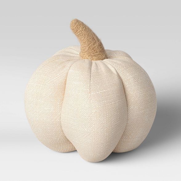 6" x 6" Fabric Pumpkin Figurine Cream - Threshold™ | Target