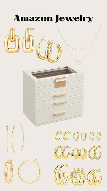 Amazon gold jewelry and a gorgeous jewelry box that you’ll want to display. 

#LTKfindsunder50