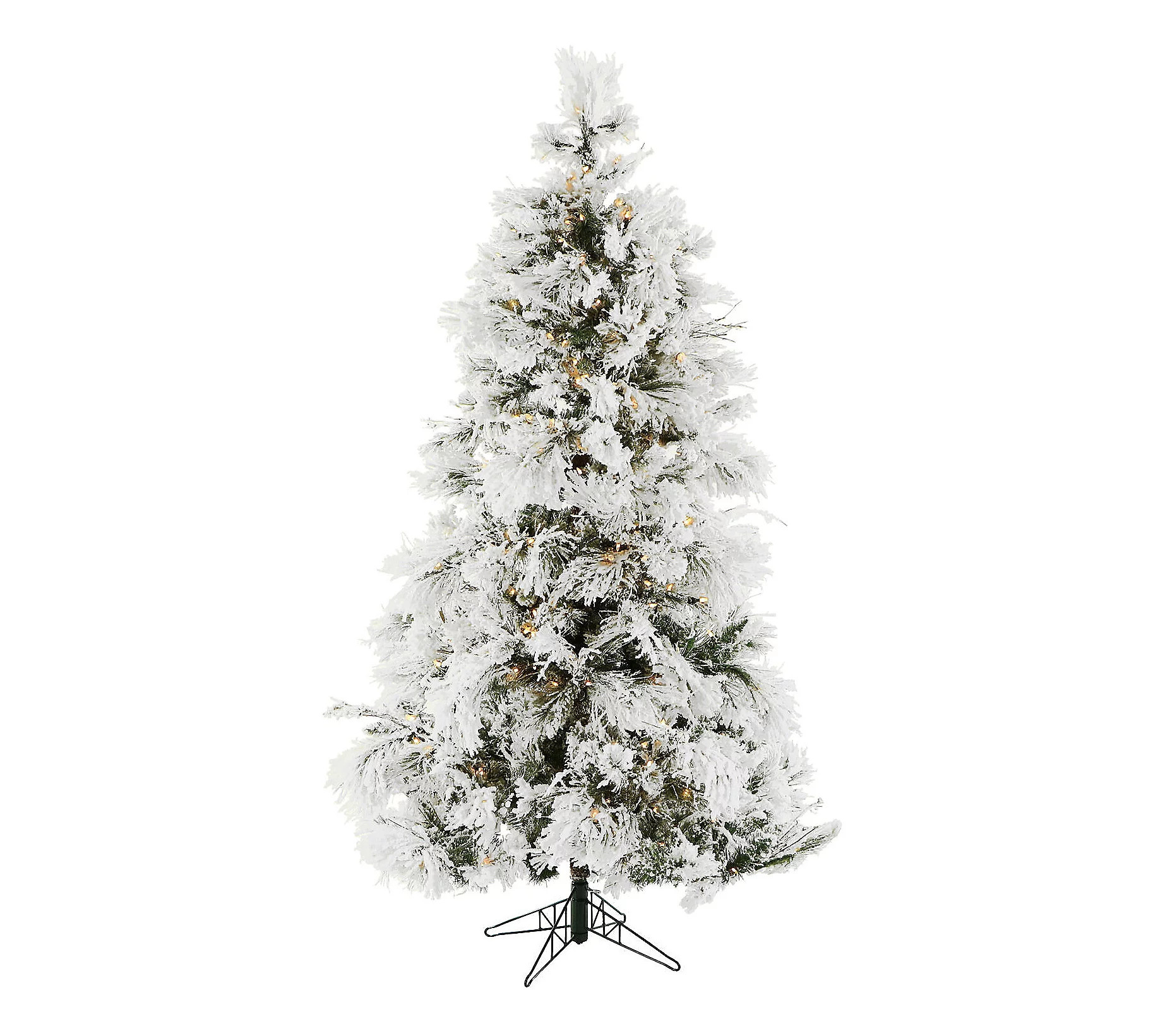 Christmas Time 4-Ft.Frosted Fir Flocked Slim Ch ristmas Tree wi | QVC
