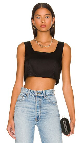 Charli Crop Top in Black | Revolve Clothing (Global)
