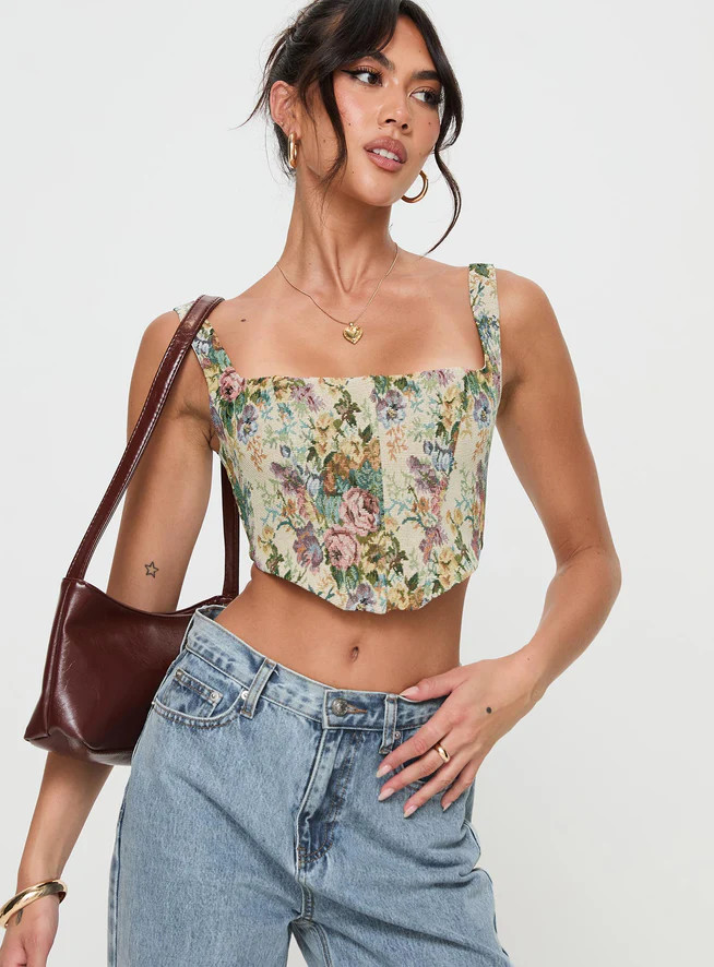 Tender Heart Corset Top Multi | Princess Polly US