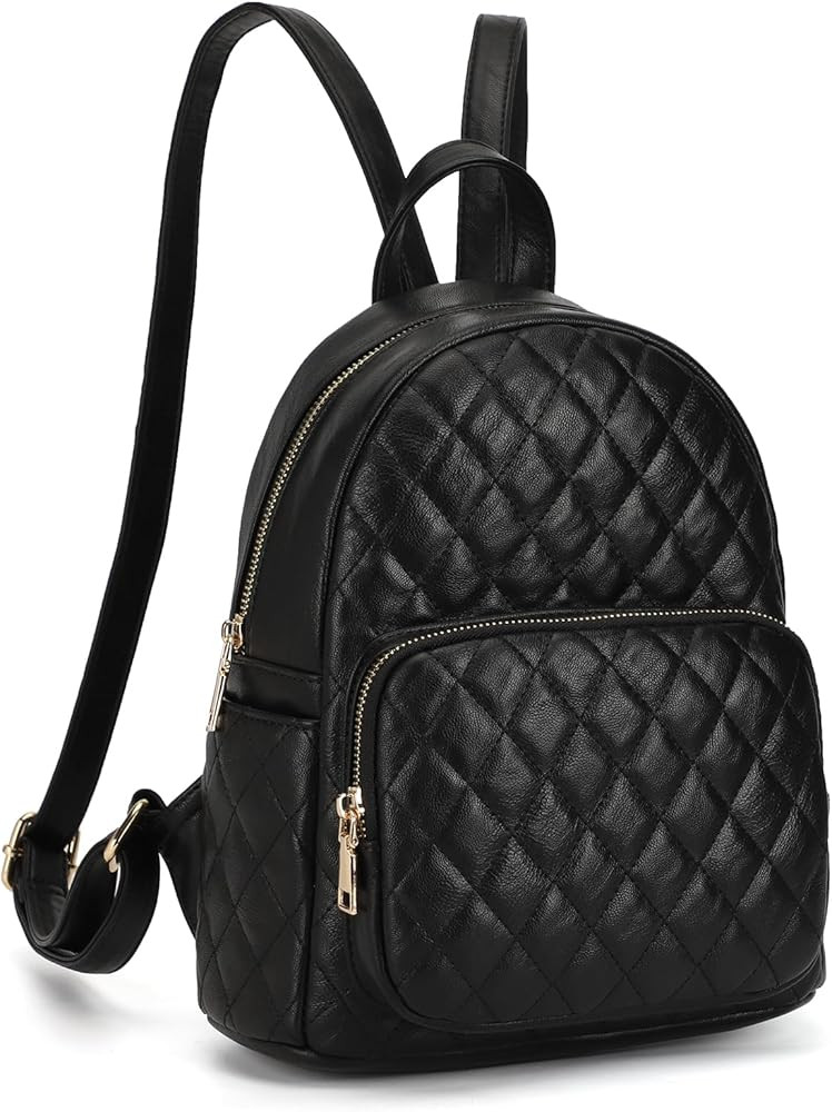 KL928 Quilted Mini Backpack for Women, PU Leather Backpack Purse Designer Satchel Bag, Small Casu... | Amazon (US)