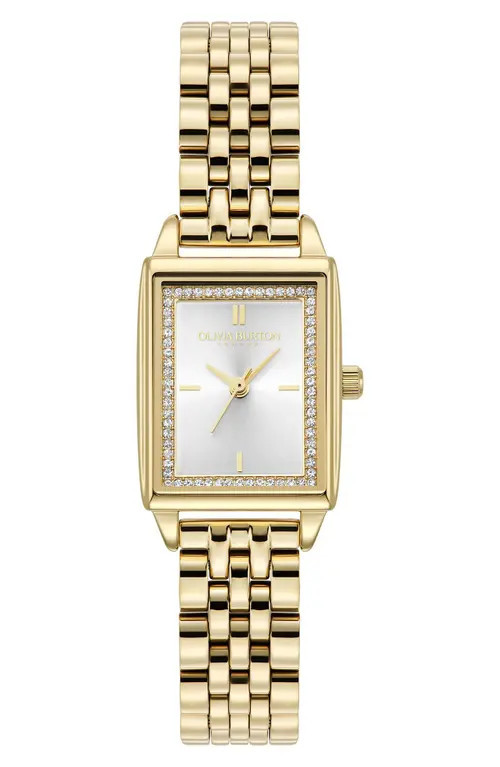 Olivia Burton Classics Rectangular Bracelet Watch, 20mm in White at Nordstrom | Nordstrom