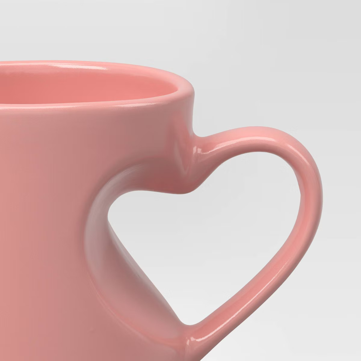 13 fl oz Stoneware Heart Handle Mug Pink - Threshold™ | Target