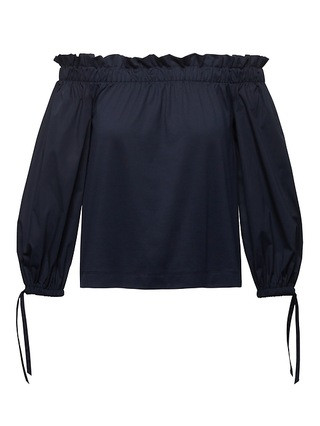 SUPIMA® Cotton Off-the-Shoulder Top | Banana Republic US