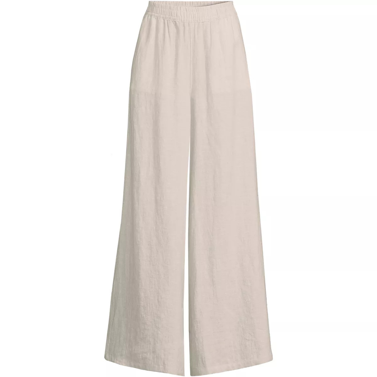 Women's Linen High Rise Palazzo Pants - Set Bottom | Lands' End (US)