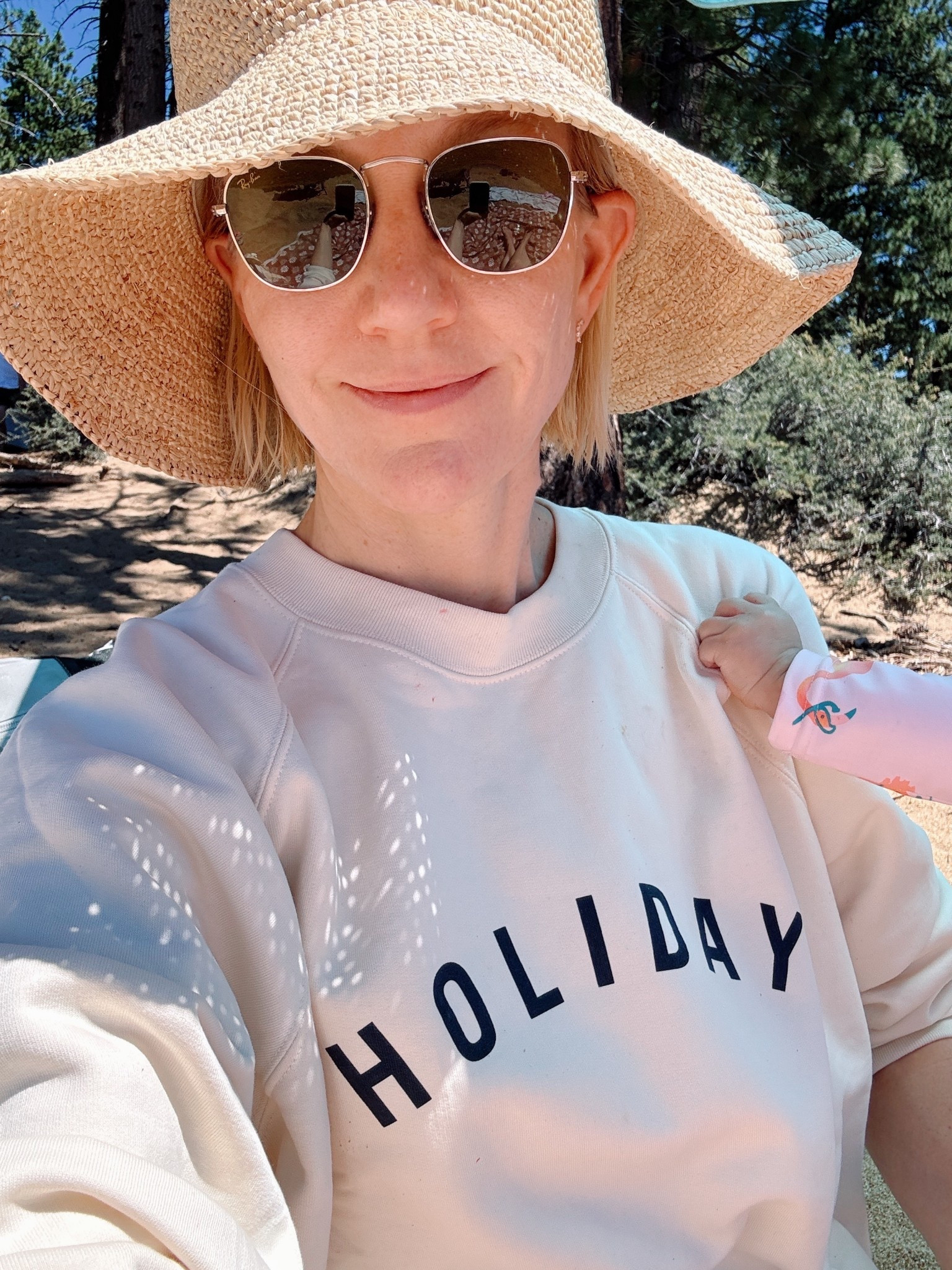 Beach day! Sunny day cover-up hat + sweatshirt. Sized up to an XL in this Sézane sweatshirt. #sezane #summerstyle #beach

#LTKSeasonal #LTKStyleTip #LTKOver40
