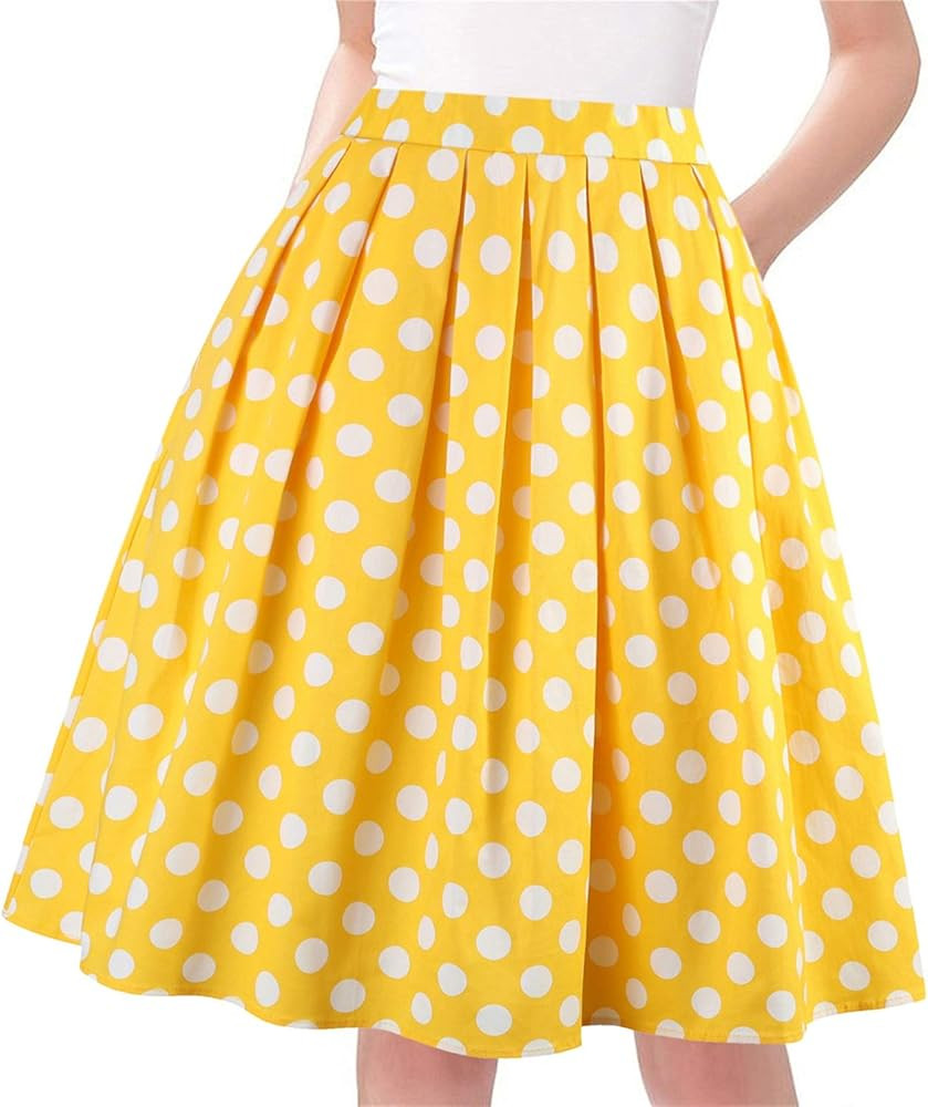 Taydey A-Line Pleated Vintage Skirts for Women | Amazon (US)