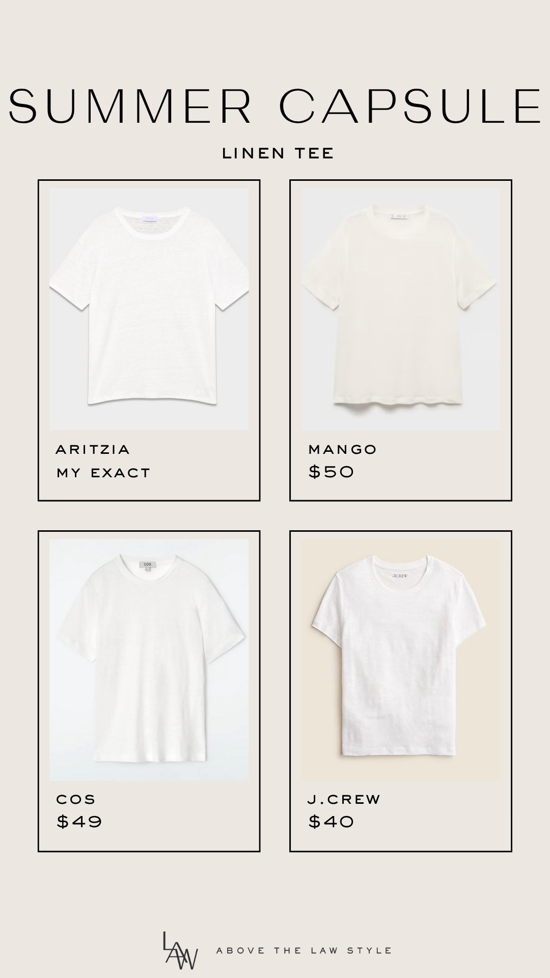 Summer Capsule: Linen Tee

#LTKSummerEdit #LTKStyleTip #LTKFindsUnder50