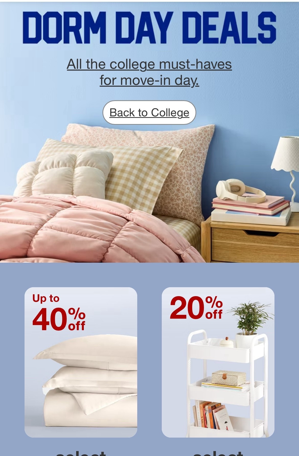 Check out the dorm deals at target! 

https://goto.target.com/DydoZo


#LTKxMadewell #LTKxVICI #LTKActive