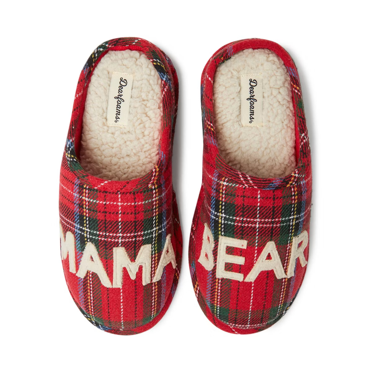 Dearfoams Women's Plaid Mama Bear Clog Slipper | Target