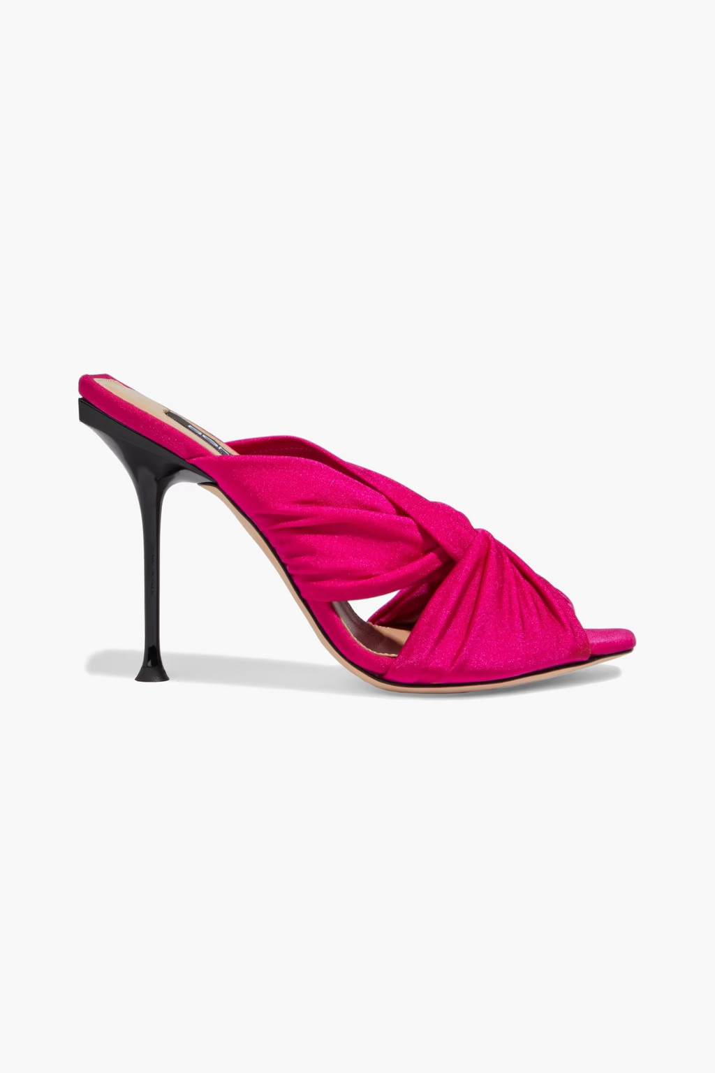 Twisted satin-crepe mules | The Outnet (US and CA)