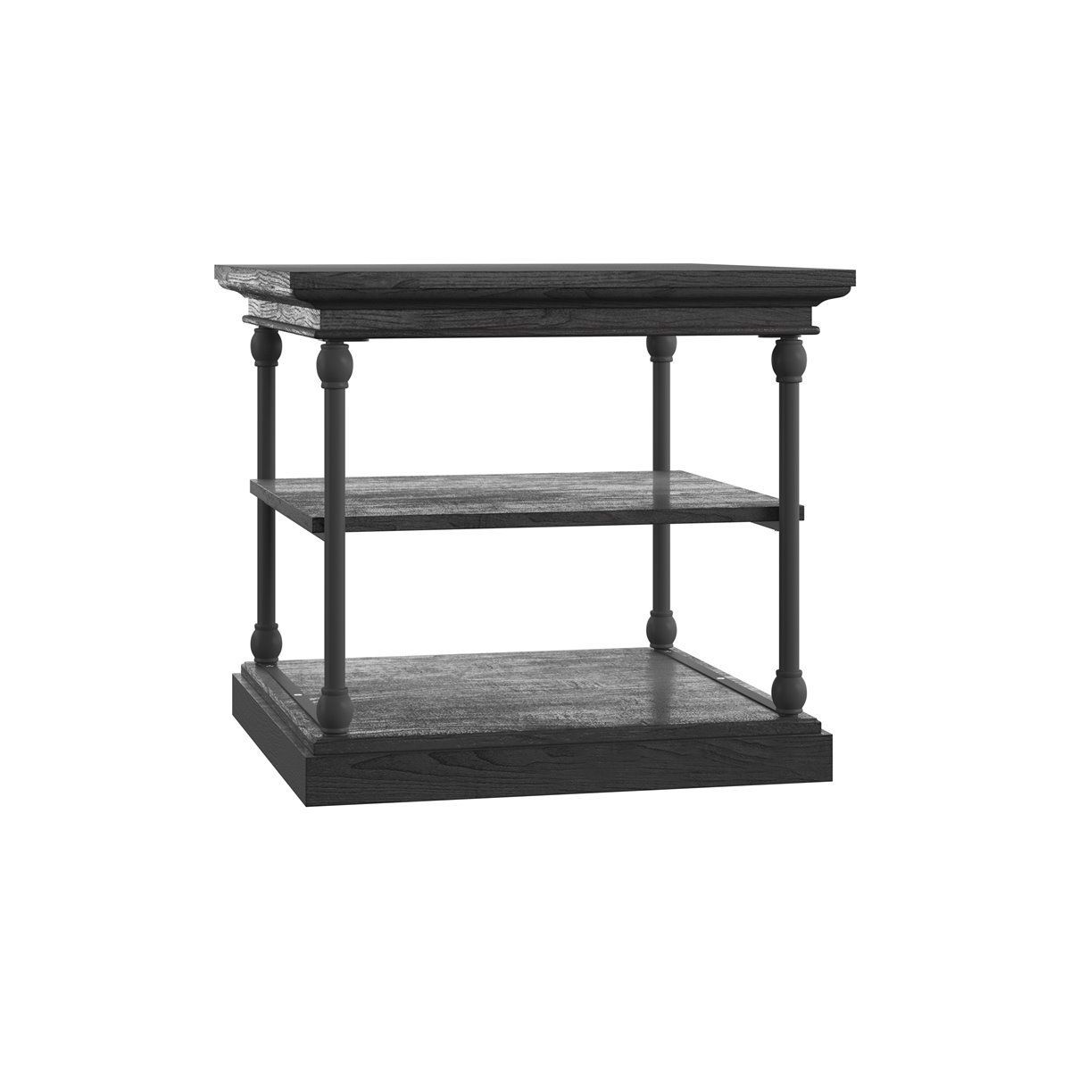 iNSPIRE Q Cornice Storage Transitional Metal & Wood Accent Table in Black | Target