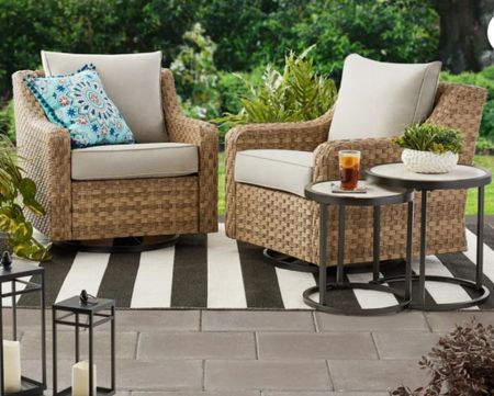 Coastal Home Vibes — set of two swivel rattan chairs 

#LTKhome